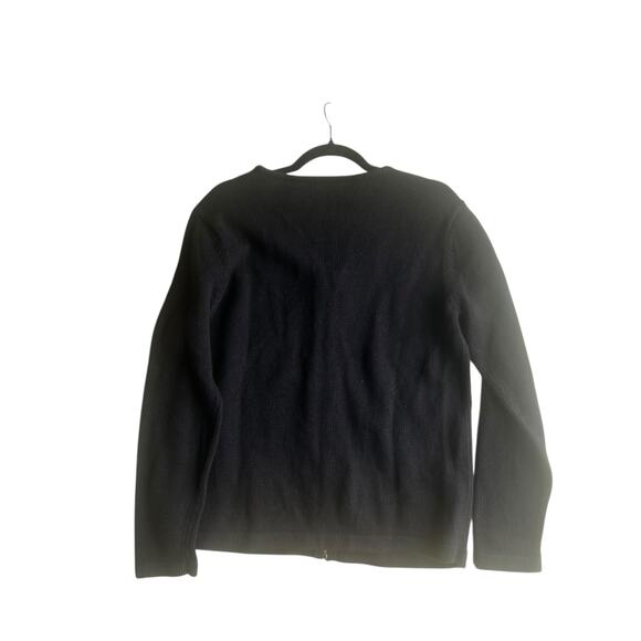 Bechamel Women Vintage 90s Novelty Cottage School Teacher Cardigan Zip Sweater M - Picture 2 of 13